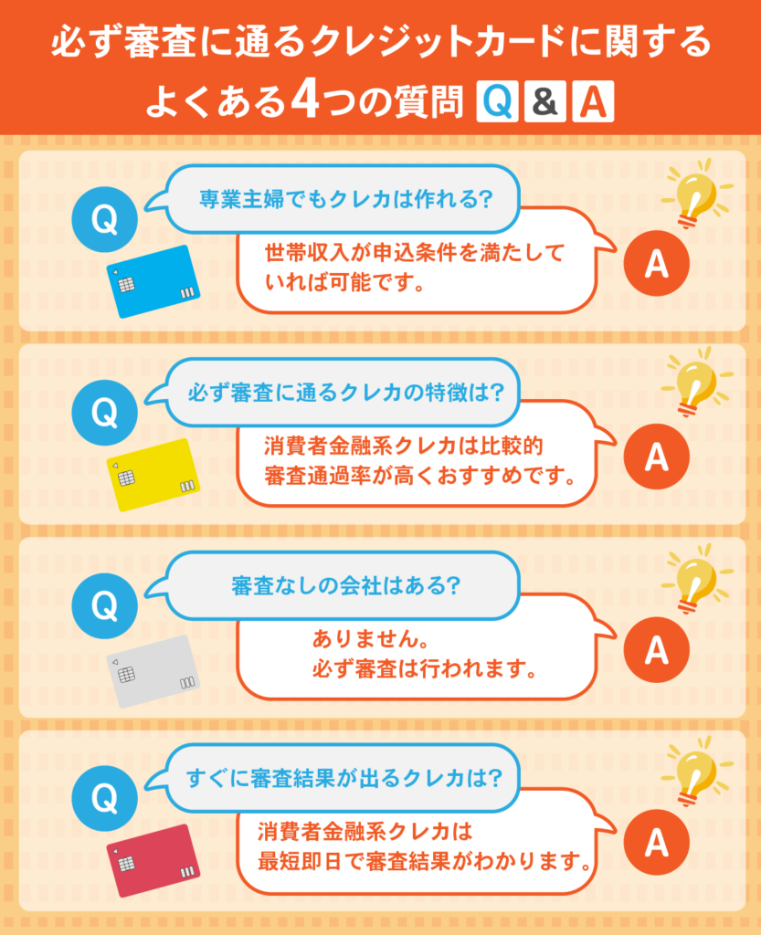 必ず審査に通るクレジットカードに関する質問一覧