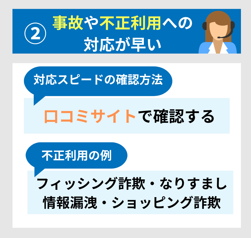 クレジットカードは不正利用への対応の早さで選ぶ