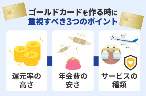 ゴールドカードを作る時におさえるべきポイント3つ